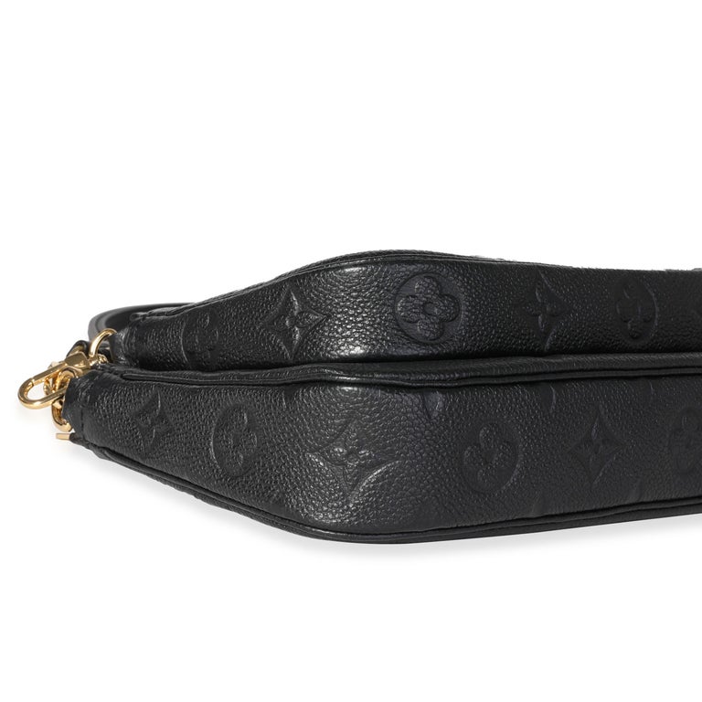 Women's Louis Vuitton Black Monogram Empreinte Leather Multi-Pochette For Sale