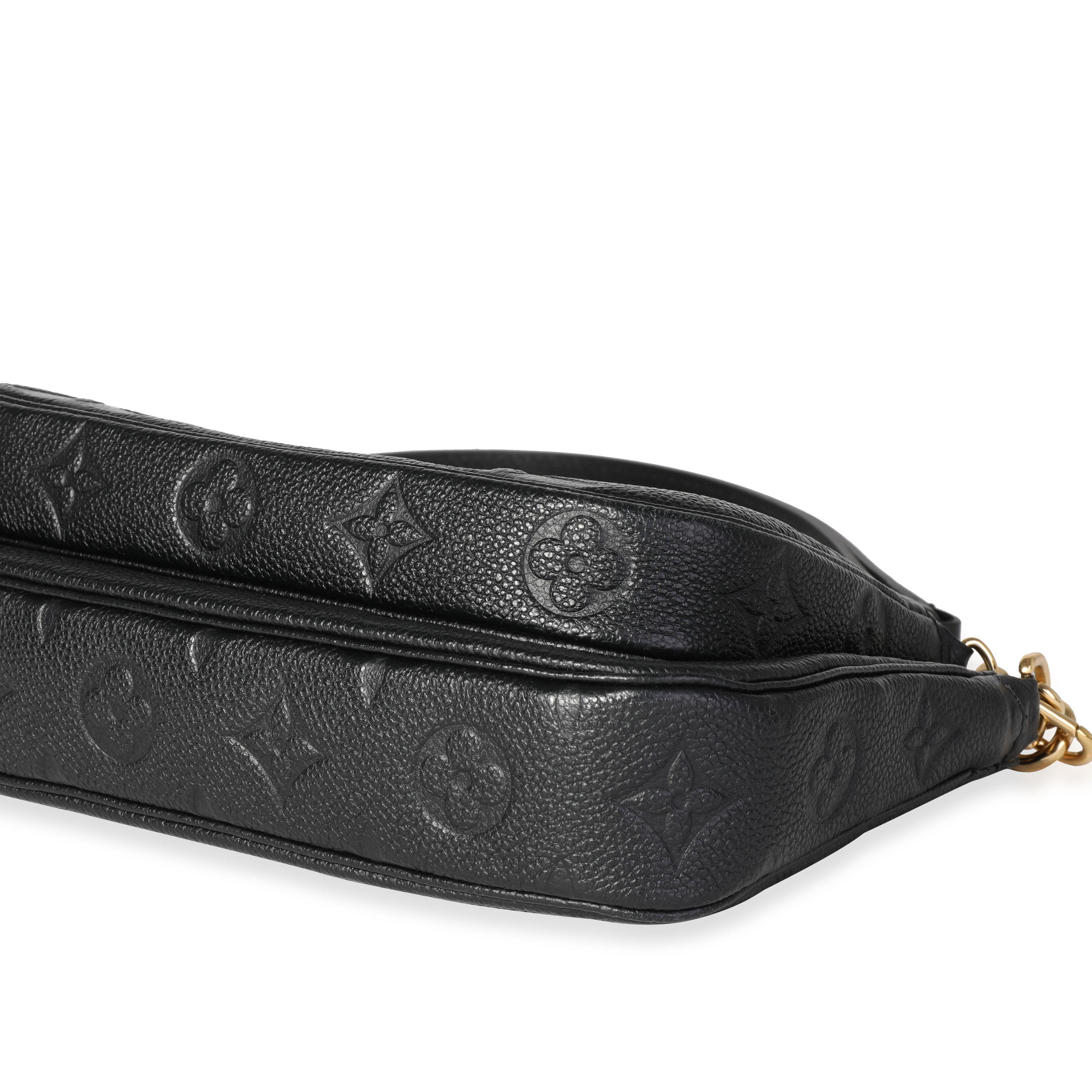 Louis Vuitton Black Monogram Empreinte Leather Multi-Pochette In Excellent Condition In New York, NY