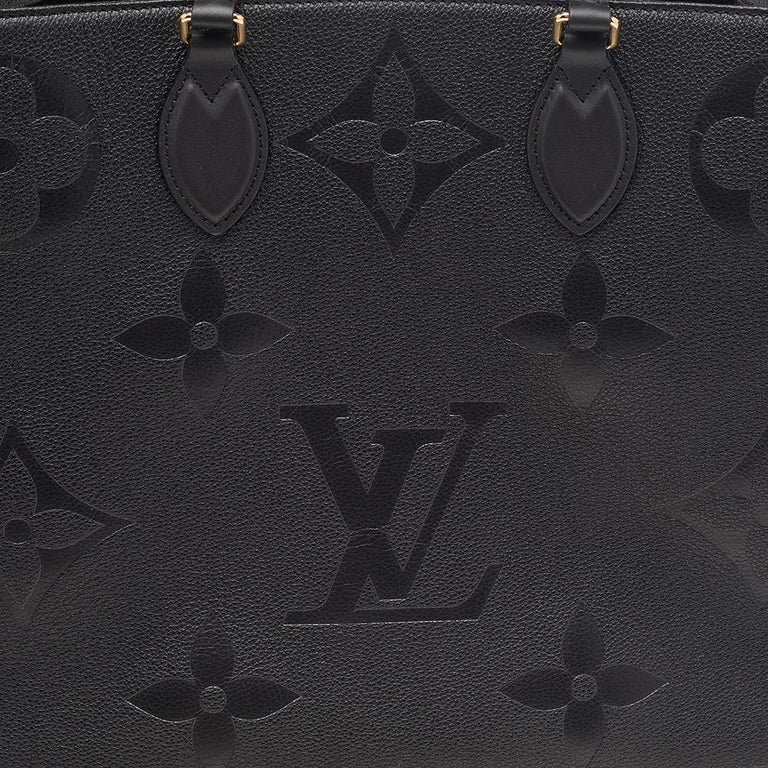 LOUIS VUITTON Onthego GM Monogram Empreinte Shoulder Bag Black