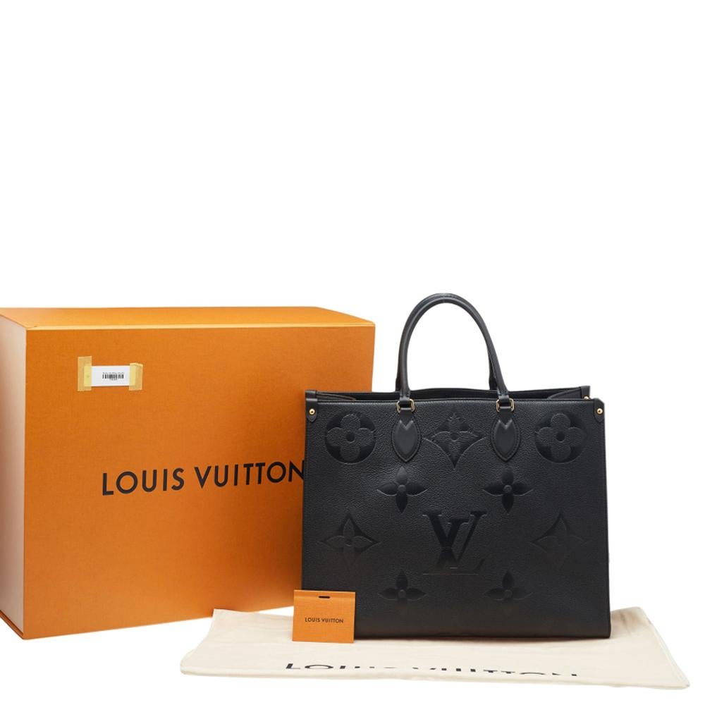 Louis Vuitton Black Monogram Empreinte Leather Onthego GM Bag 5