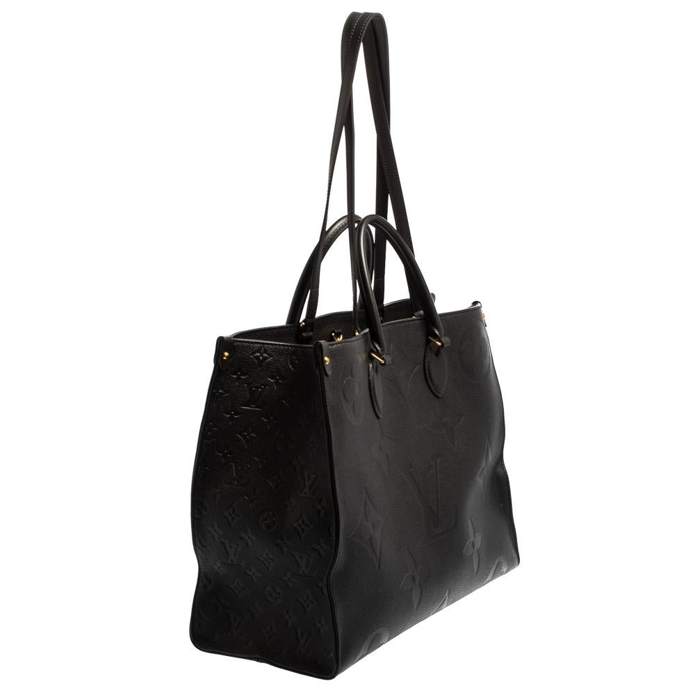 louis vuitton onthego gm black monogram empreinte