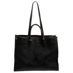 Louis Vuitton Black Monogram Empreinte Leather Onthego GM Bag