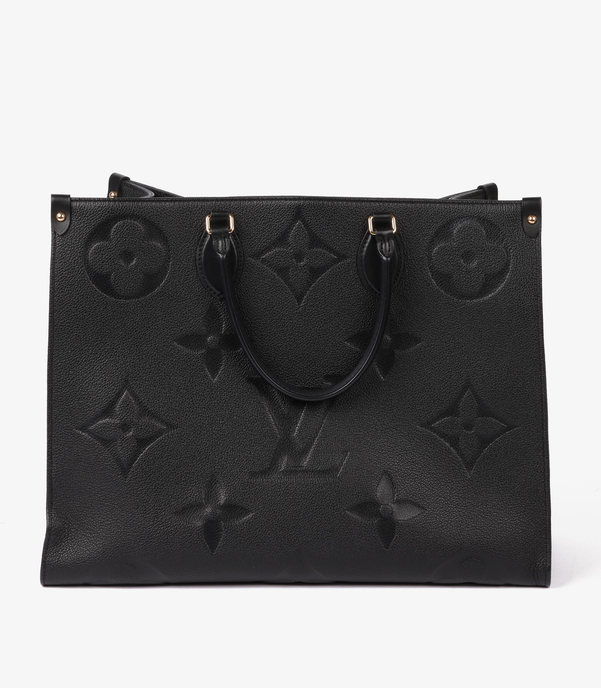 Louis Vuitton Black Monogram Empreinte Leather Onthego GM In Excellent Condition In Bishop's Stortford, Hertfordshire