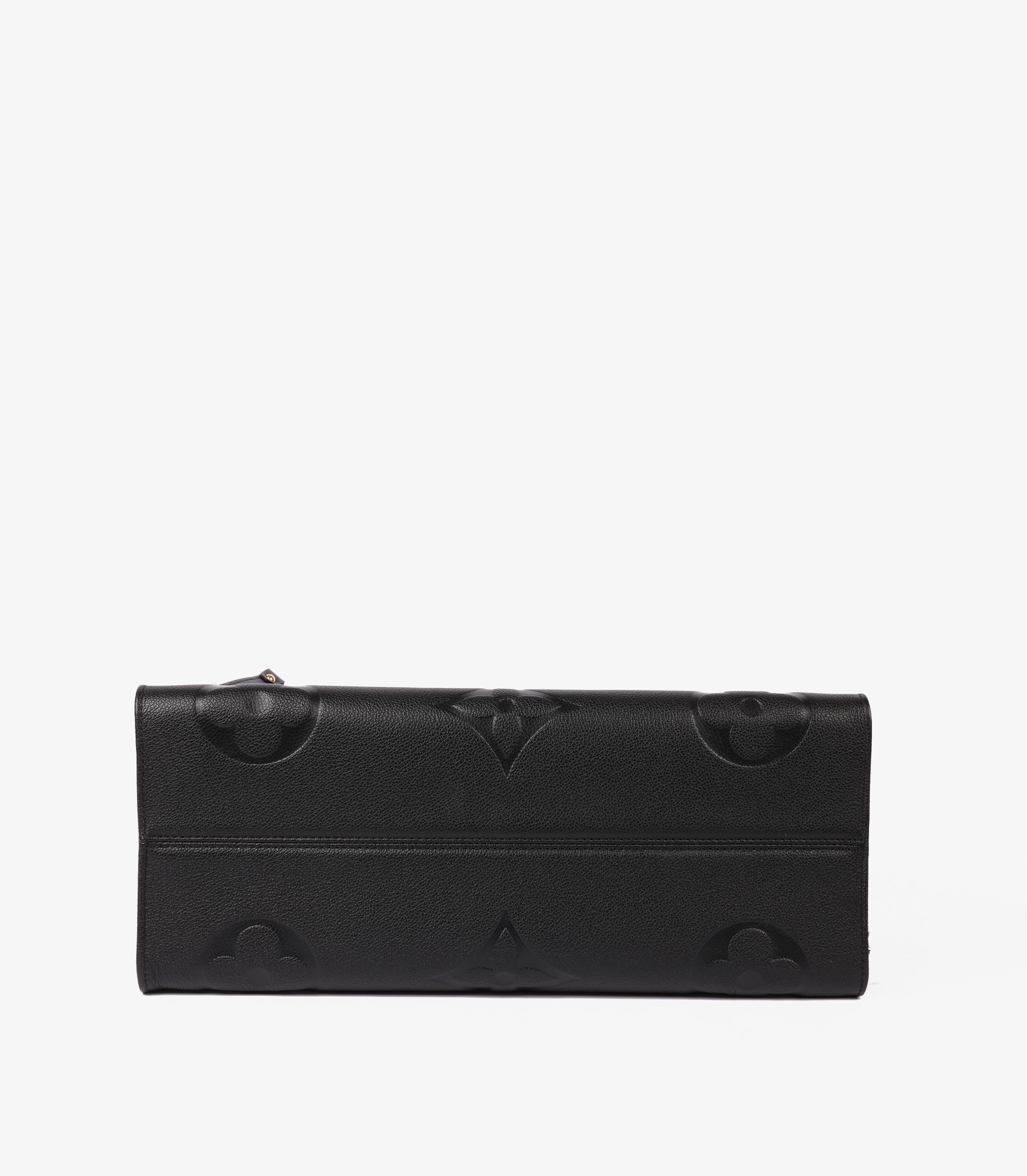 Women's or Men's Louis Vuitton Black Monogram Empreinte Leather Onthego GM