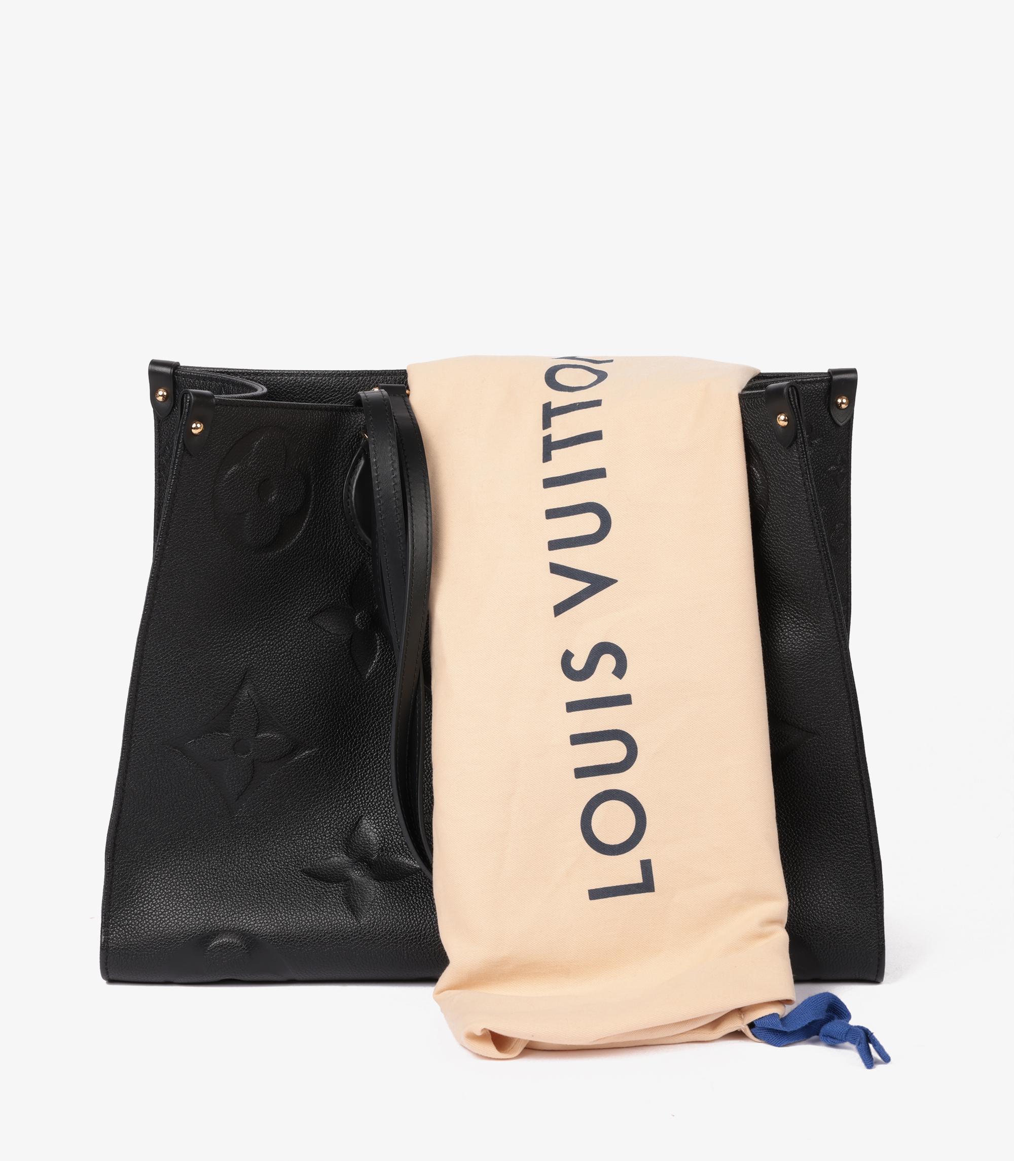 Louis Vuitton Black Monogram Empreinte Leather Onthego GM 5