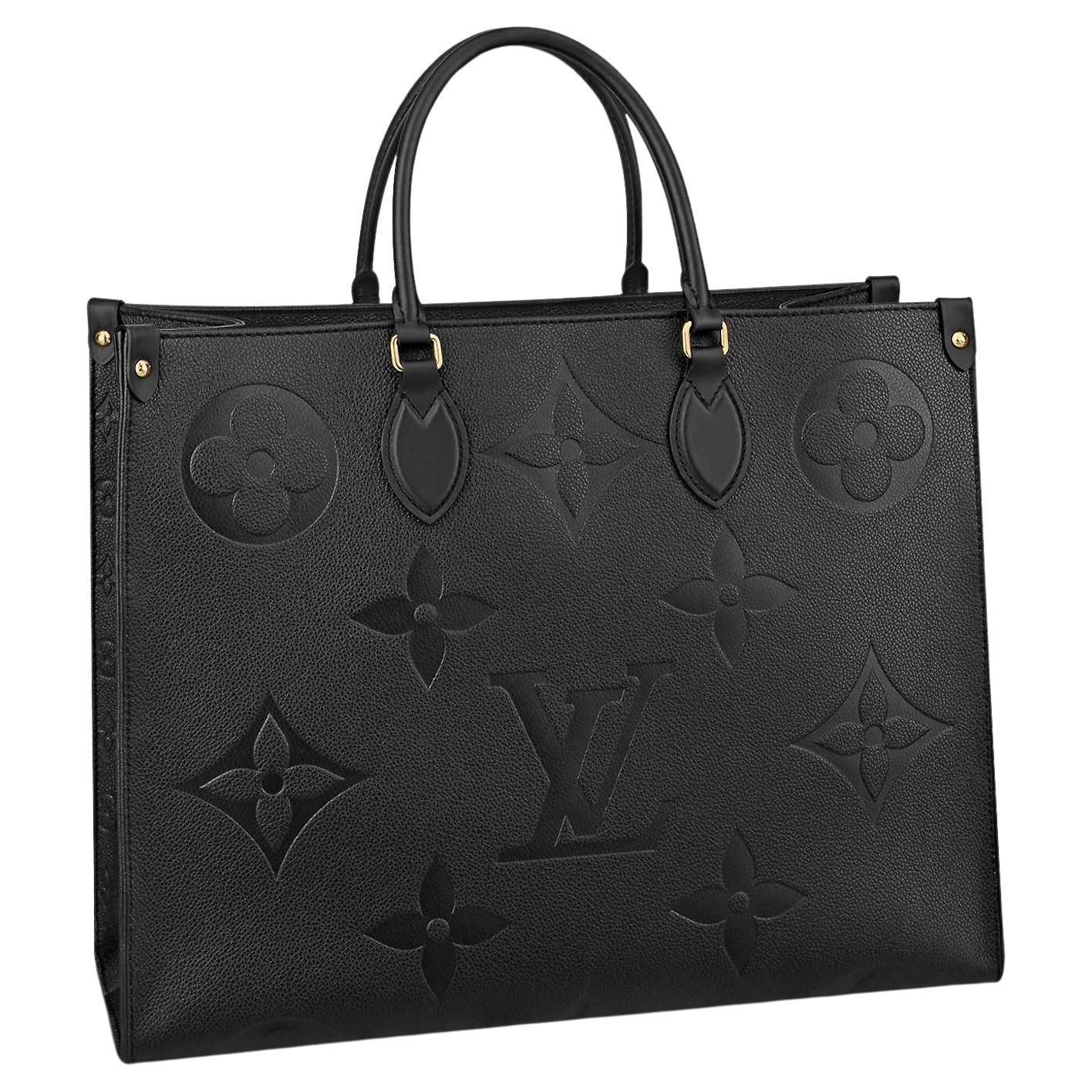 Louis Vuitton Black Monogram Empreinte Leather Onthego GM Tote Bag