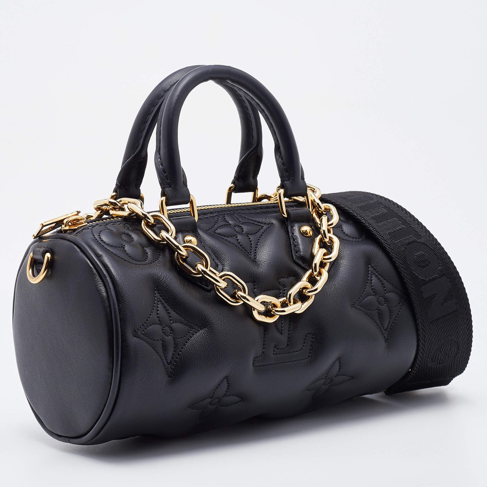 Women's Louis Vuitton Black Monogram Empreinte Leather Papillon BB Bag