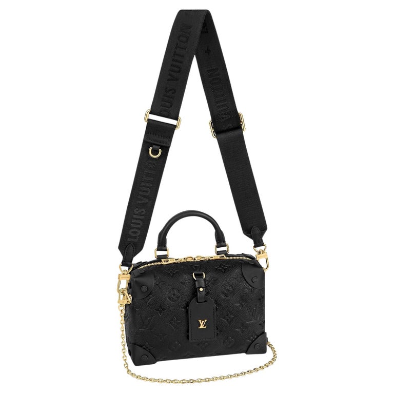 Louis Vuitton Black Monogram Empreinte Leather Petite Malle Souple