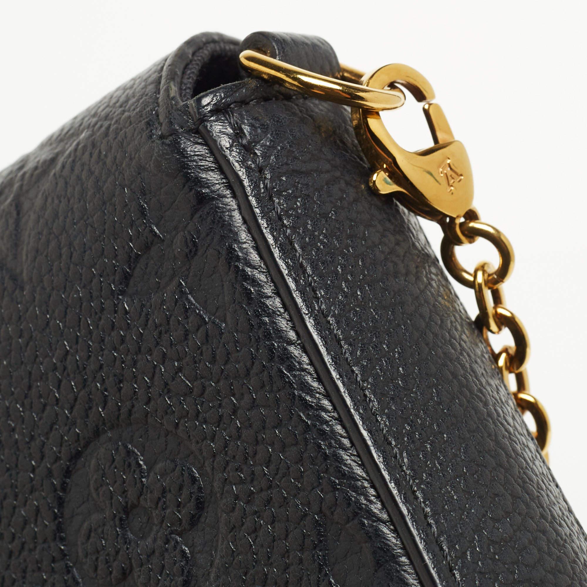 Louis Vuitton Black Monogram Empreinte Leather Pochette Felicie Bag 8