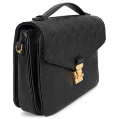 LOUIS VUITTON black Monogram Empreinte leather POCHETTE METIS Bag