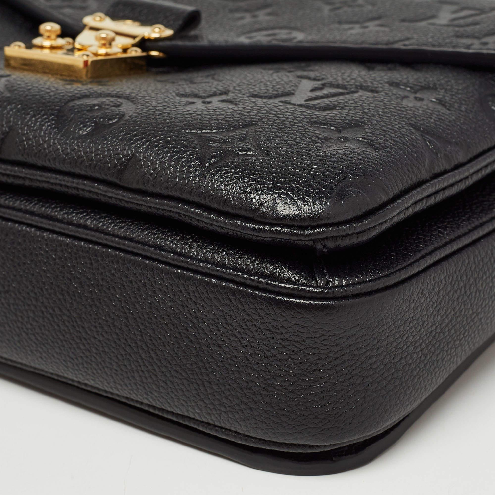 Louis Vuitton Black Monogram Empreinte Leather Pochette Metis Bag 1