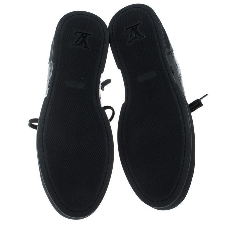 Louis Vuitton Black Monogram Empreinte Leather Punchy High Top Sneakers Size 38 In New Condition In Dubai, Al Qouz 2
