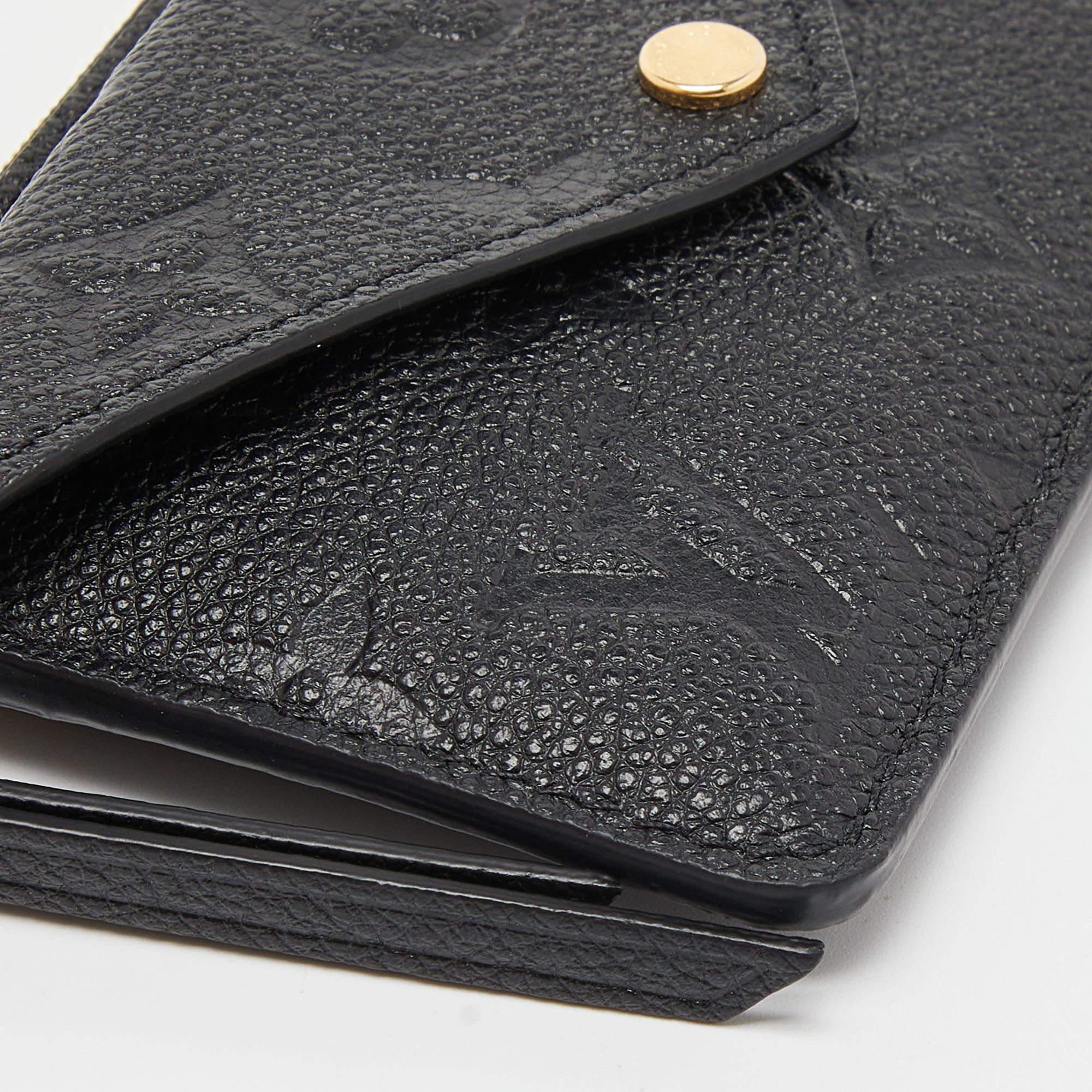Louis Vuitton Black Monogram Empreinte Leather Recto Verso Card Holder 6