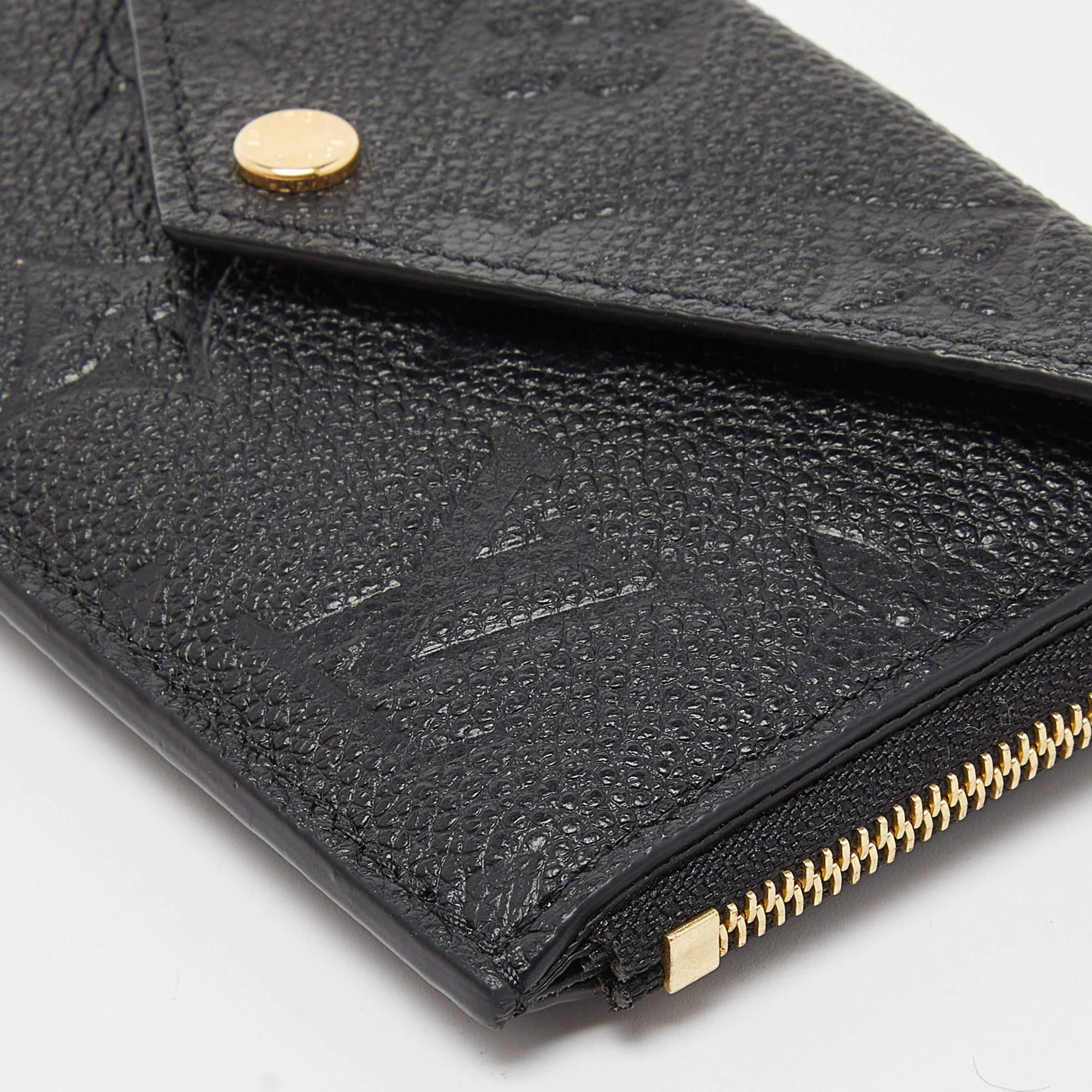Louis Vuitton Black Monogram Empreinte Leather Recto Verso Card Holder 7