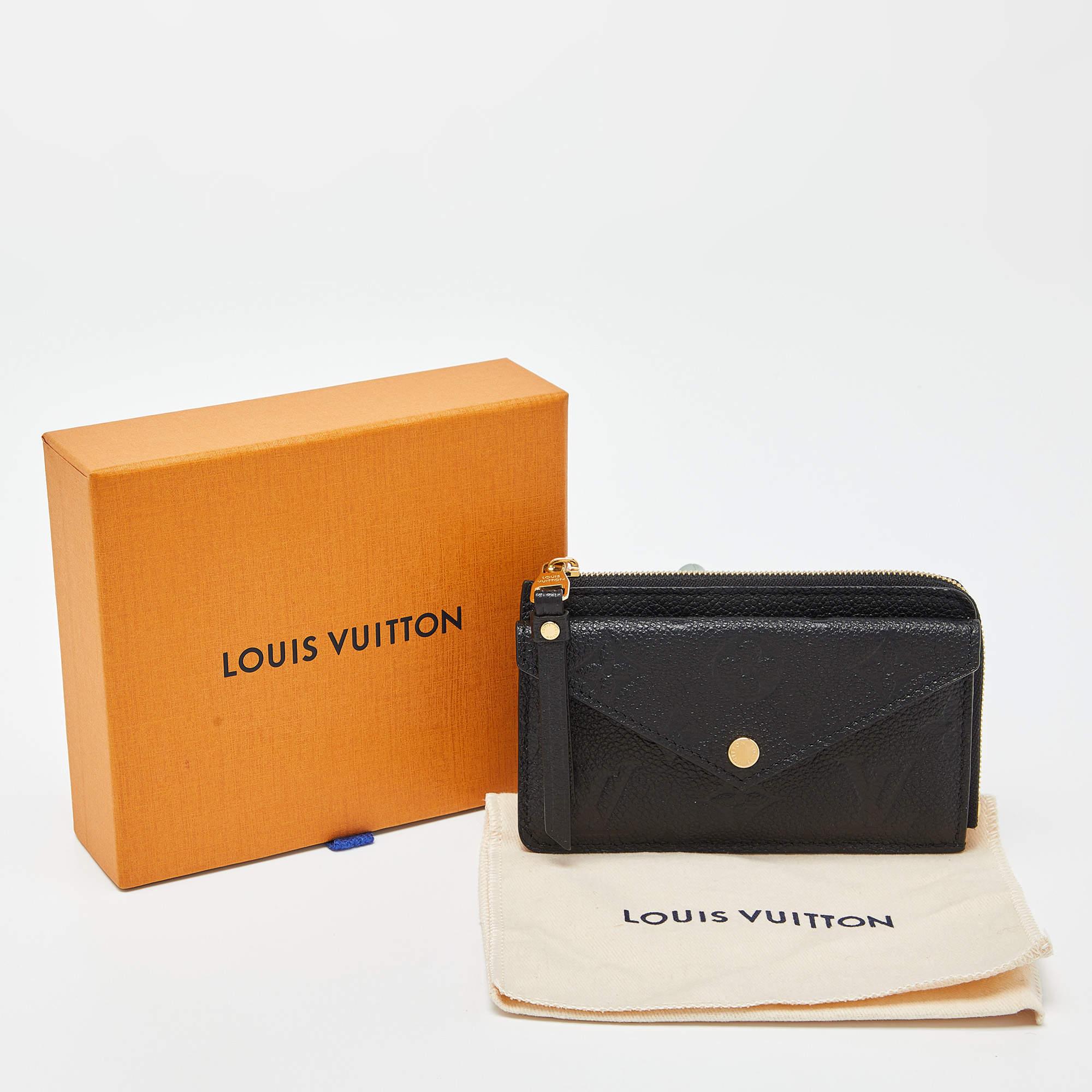 Louis Vuitton Black Monogram Empreinte Leather Recto Verso Card Holder 9