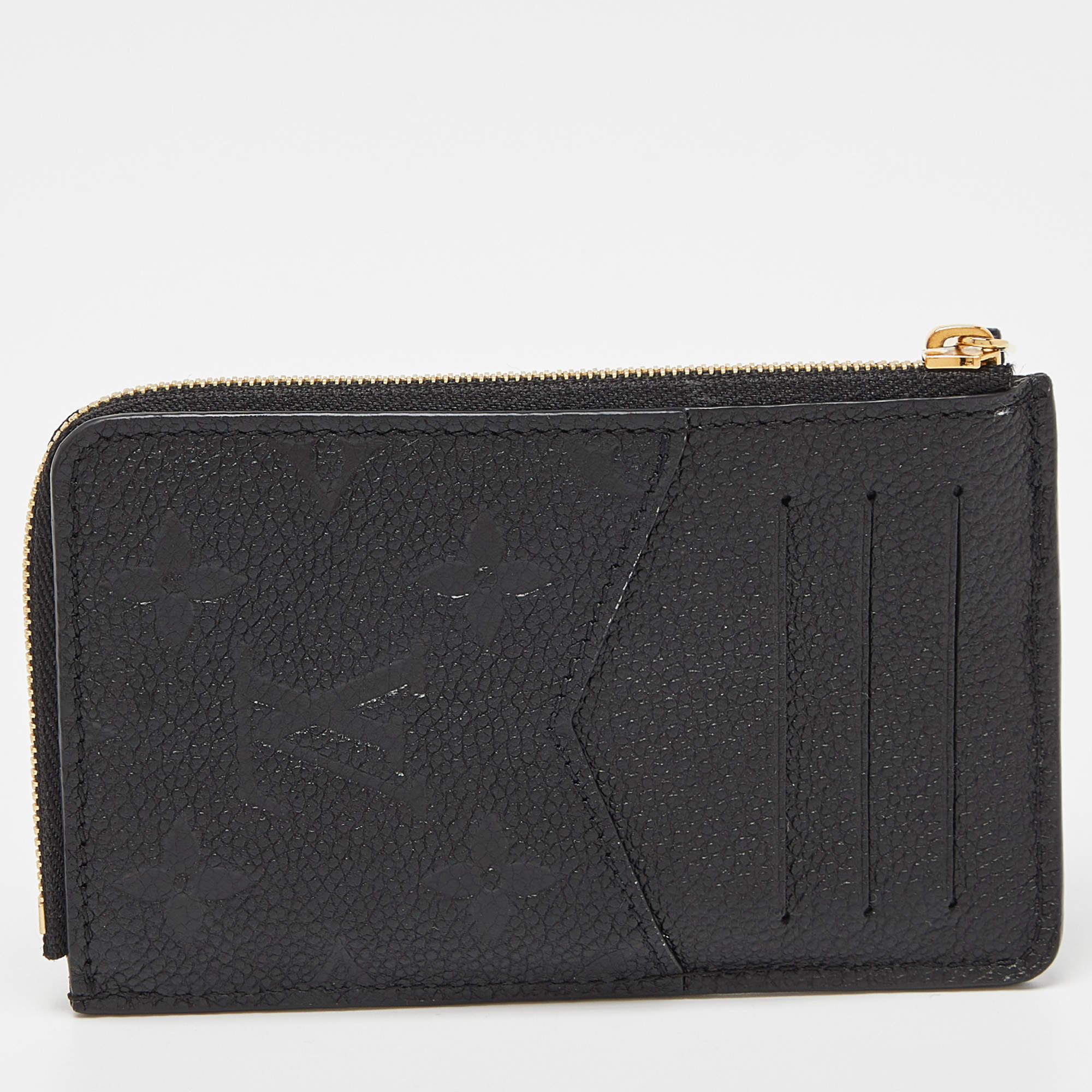 Designed by Louis Vuitton, this card holder made from Monogram Empreinte leather is the perfect accessory to keep your cards in proper order, as it features multiple slots. It easily fits coins too.

Includes: Original Dustbag, Original Box

