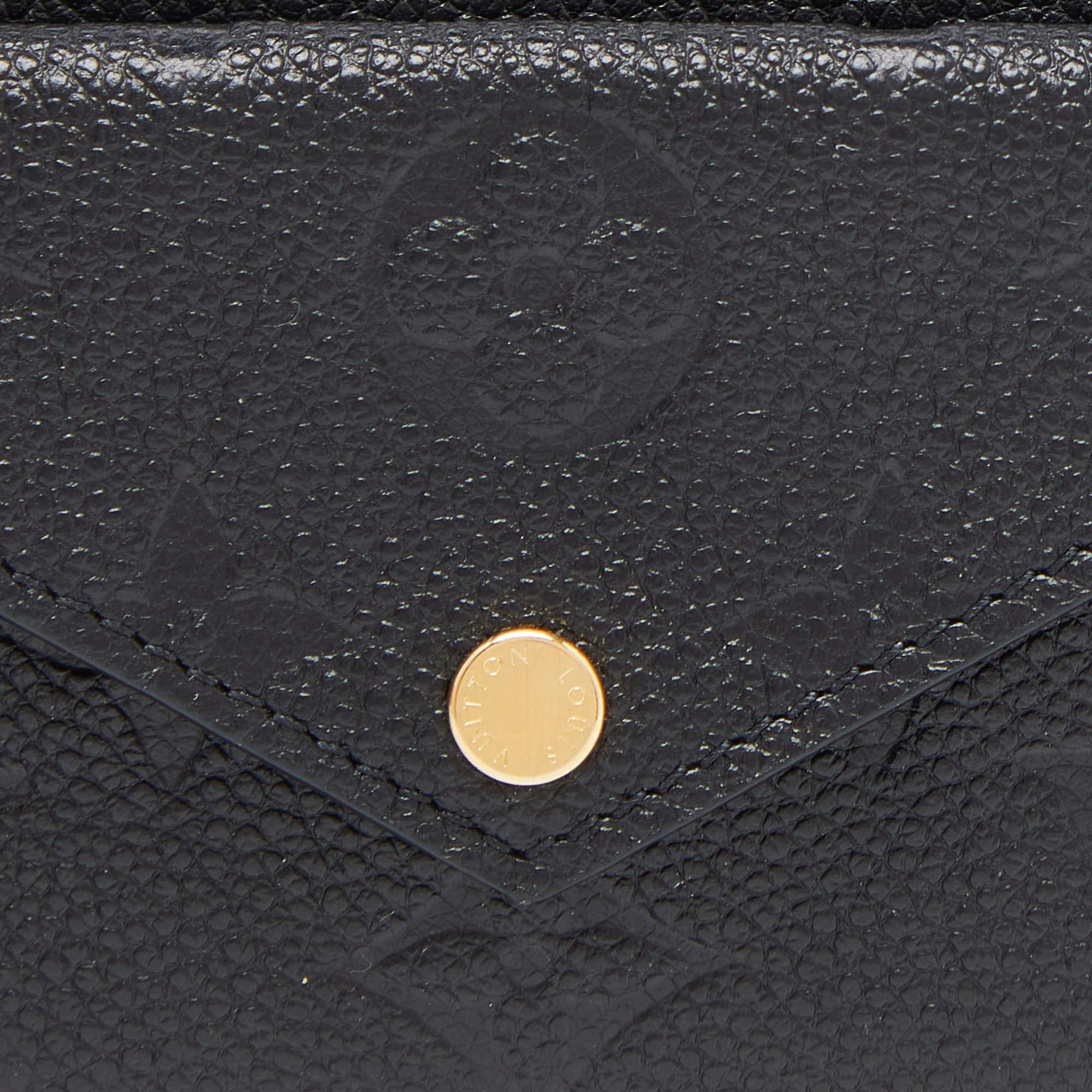 Women's Louis Vuitton Black Monogram Empreinte Leather Recto Verso Card Holder