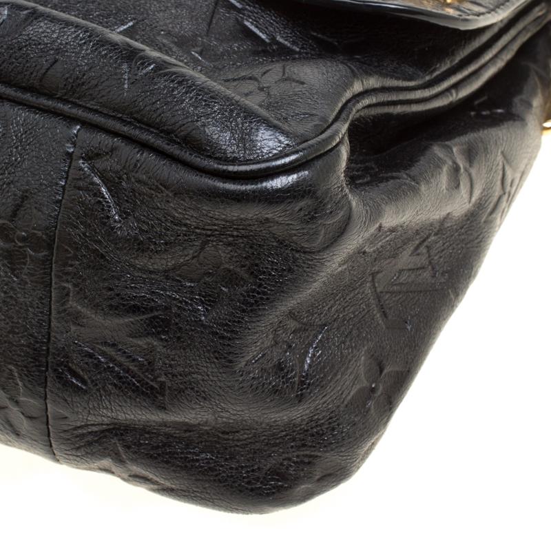 Louis Vuitton Schwarz Monogram Empreinte Leder Rubel Umhängetasche 7
