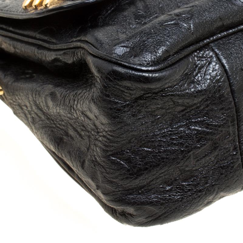 Louis Vuitton Schwarz Monogram Empreinte Leder Rubel Umhängetasche 8