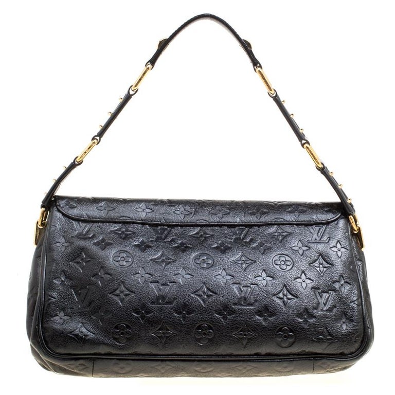 Louis Vuitton Black Monogram Empreinte Leather Rubel Shoulder Bag For Sale  at 1stDibs