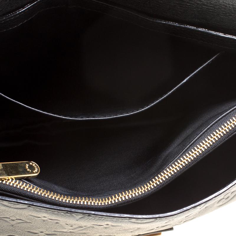 Louis Vuitton Schwarz Monogram Empreinte Leder Rubel Umhängetasche 5