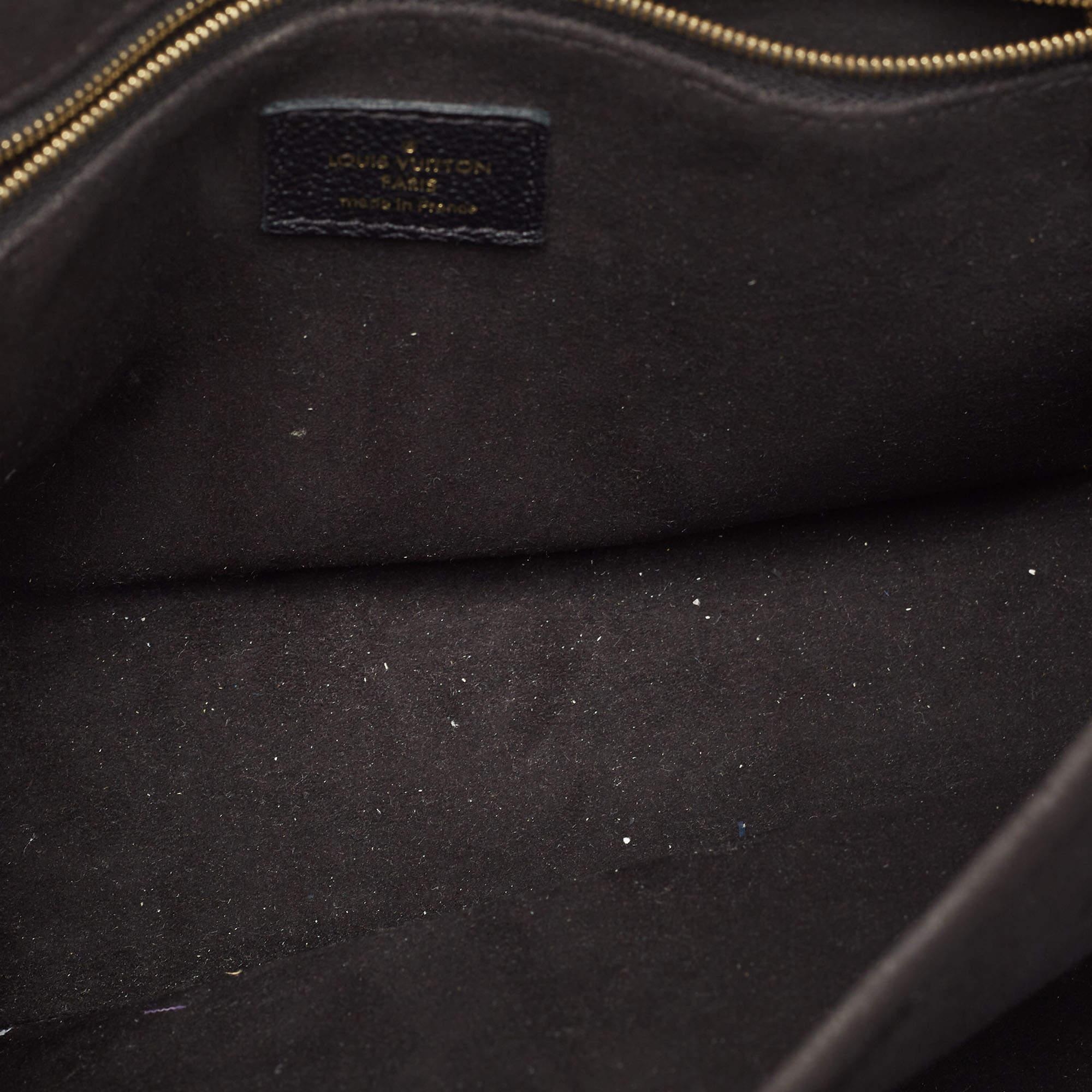 Louis Vuitton Black Monogram Empreinte Leather St Germain MM Bag For Sale 10