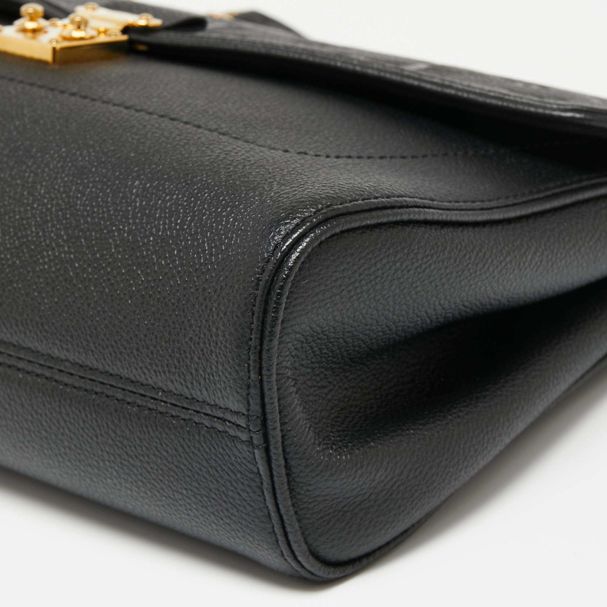 Louis Vuitton Black Monogram Empreinte Leather St Germain MM Bag 1