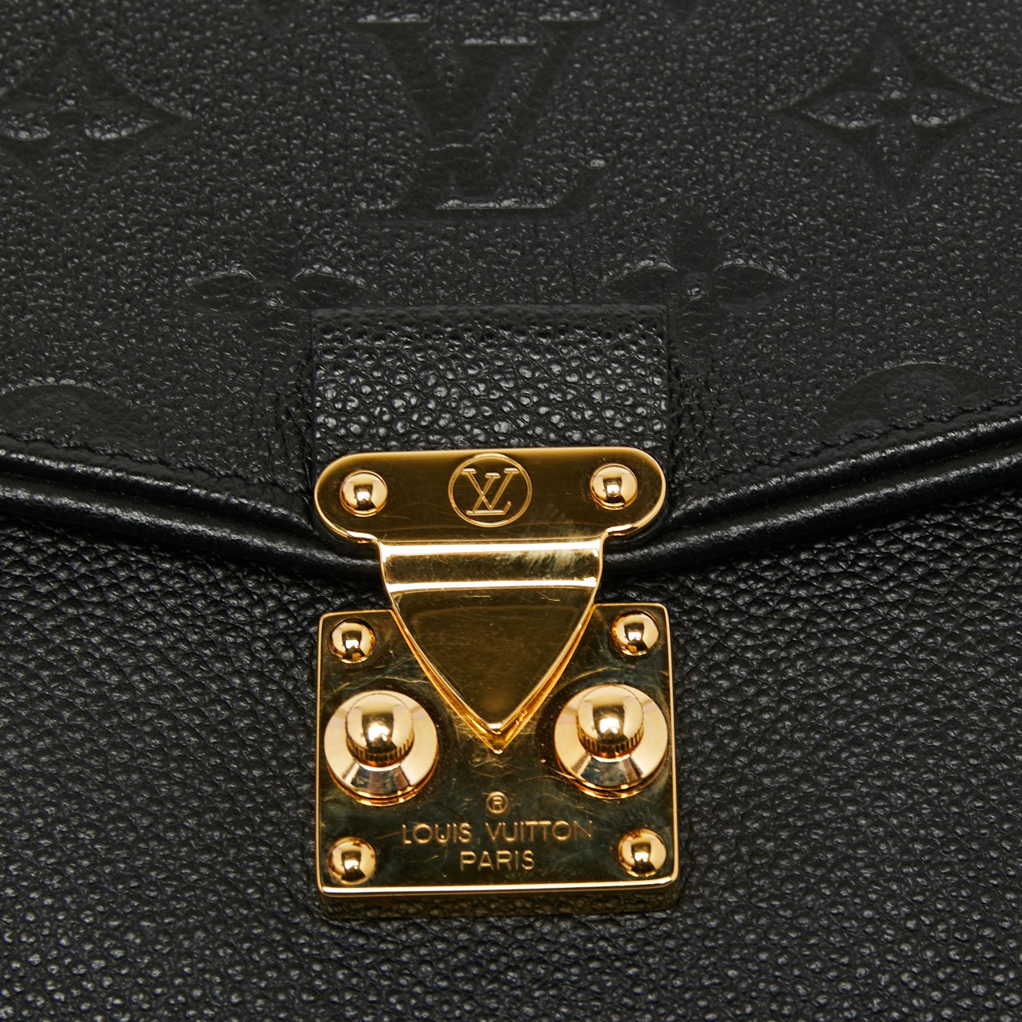 Louis Vuitton Black Monogram Empreinte Leather St Germain MM Bag 2