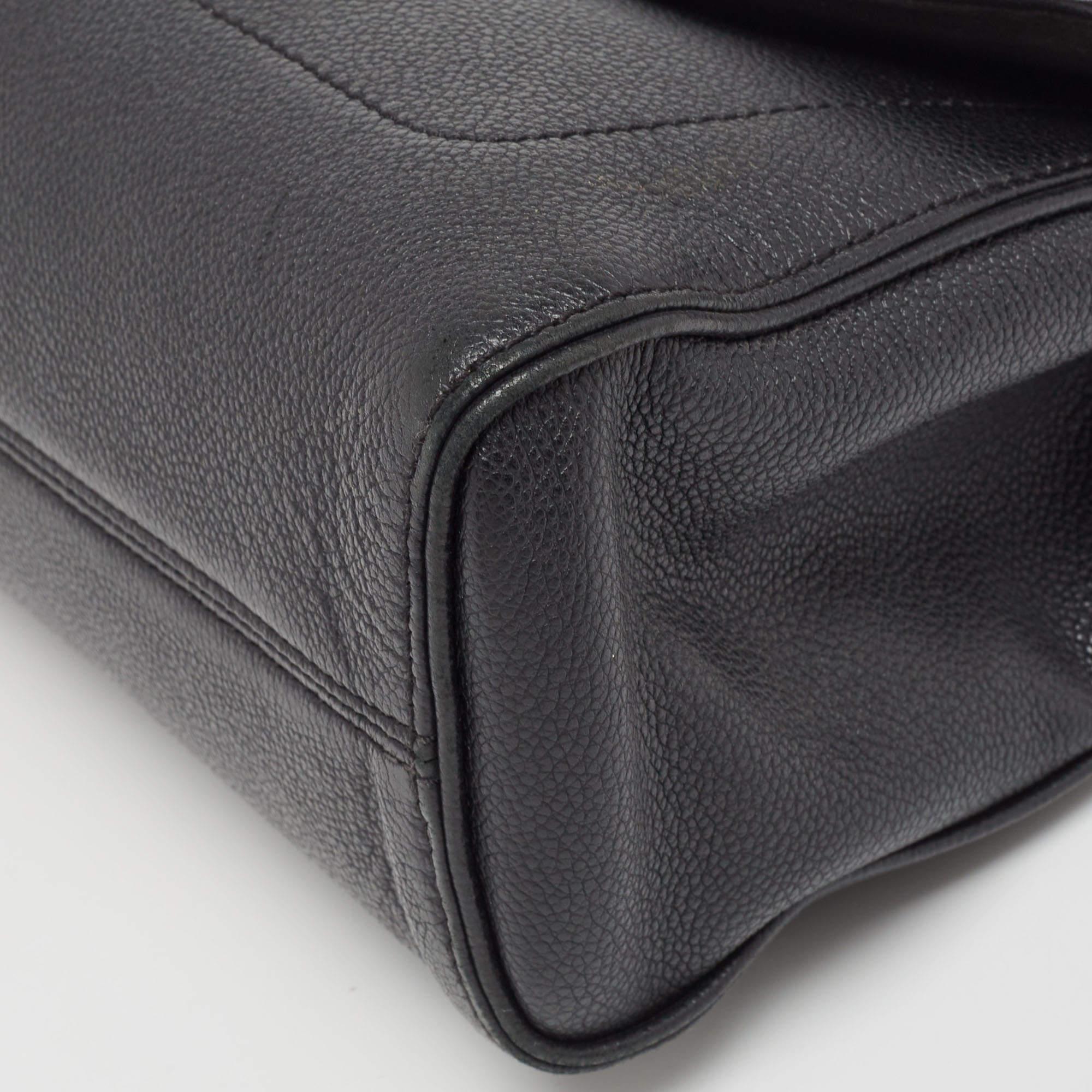 Louis Vuitton Black Monogram Empreinte Leather St Germain MM Bag For Sale 3