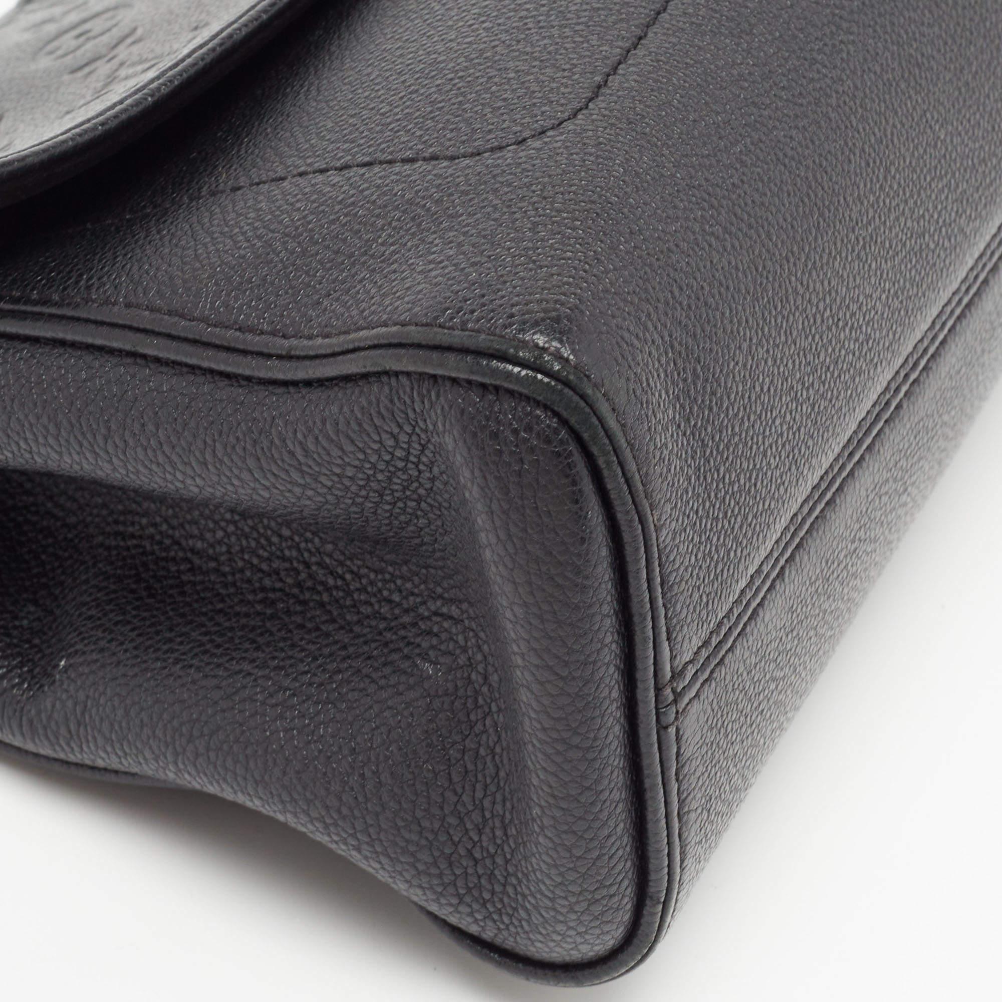 Louis Vuitton Black Monogram Empreinte Leather St Germain MM Bag For Sale 4