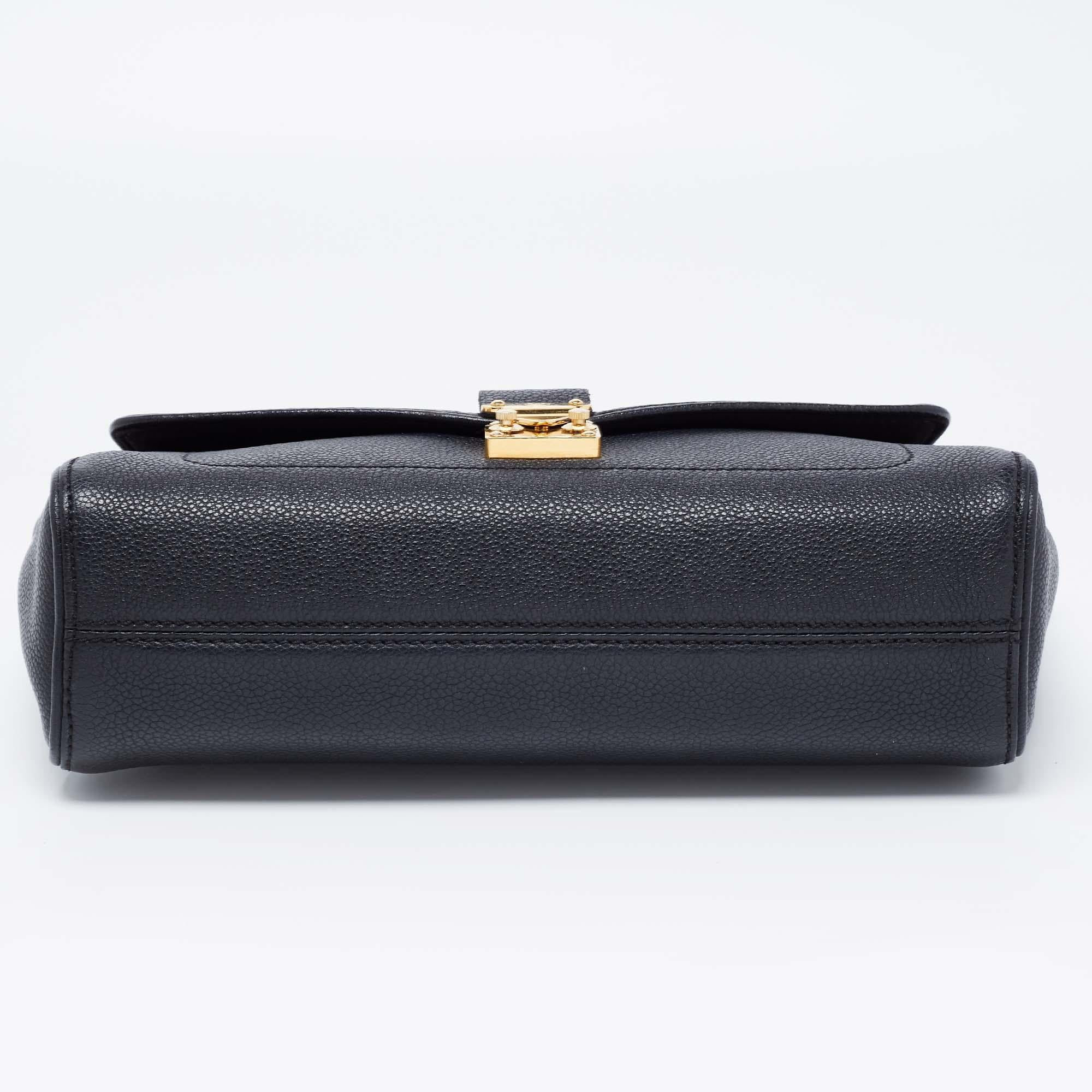 Louis Vuitton Black Monogram Empreinte Leather St Germain PM Bag In Good Condition In Dubai, Al Qouz 2
