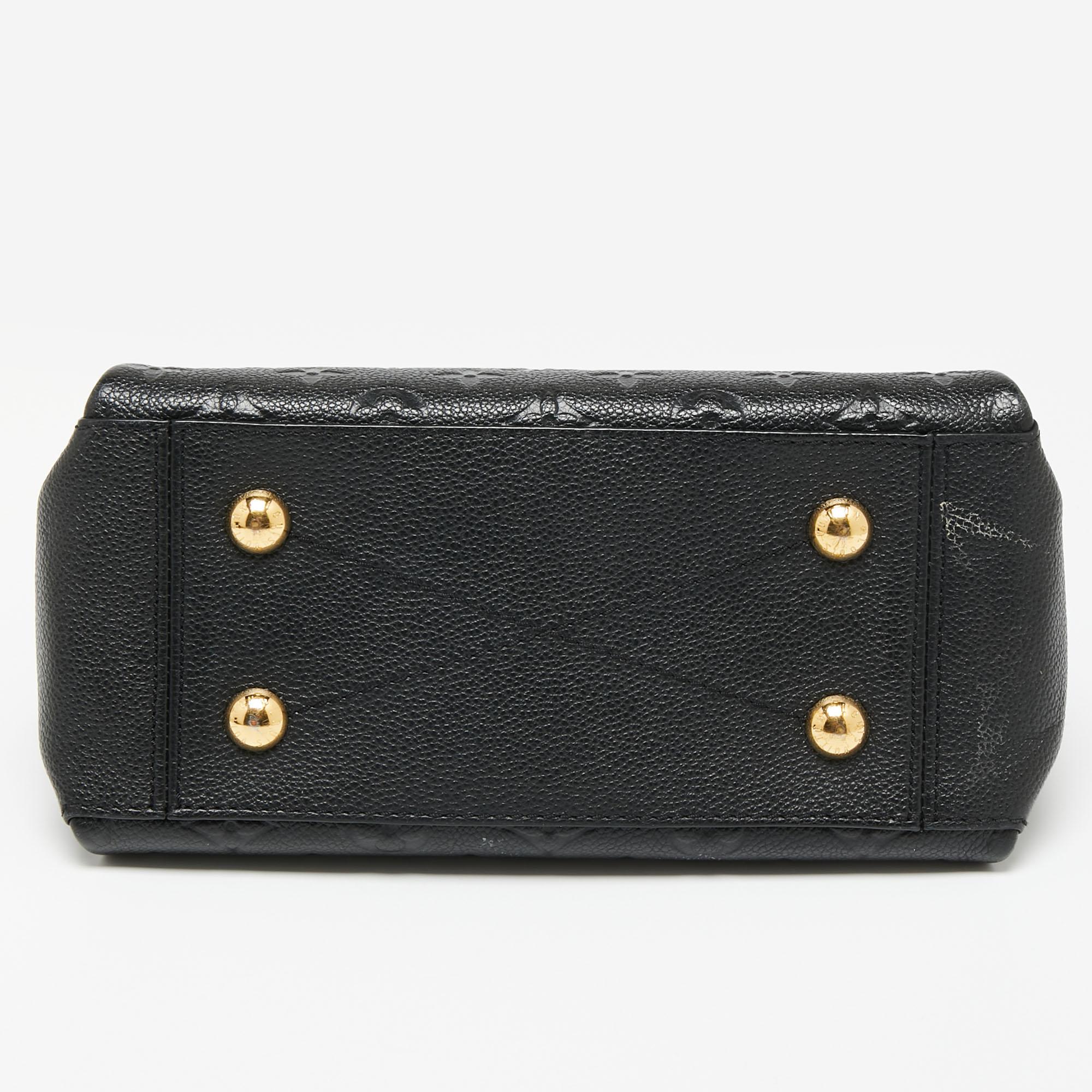 Louis Vuitton Black Monogram Empreinte Leather Surene BB Bag In Good Condition In Dubai, Al Qouz 2