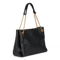 LOUIS VUITTON Black Monogram Empreinte Leather Surène MM