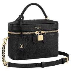 Louis Vuitton Black Monogram Empreinte Leather Vanity PM Bag