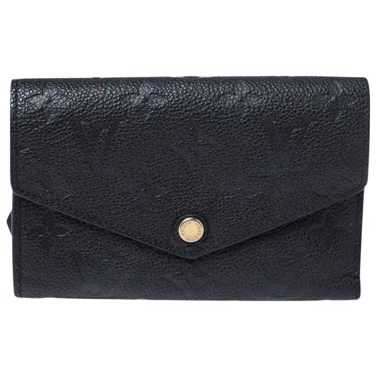 Louis Vuitton Black Monogram Empreinte Leather Victorine Wallet at 1stDibs