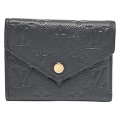 Louis Vuitton Black Monogram Empreinte Leather Victorine Wallet