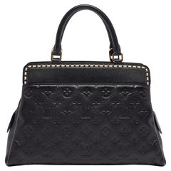 Louis Vuitton Black Monogram Empreinte Leather Vosges MM Bag