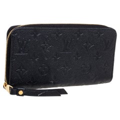 Louis Vuitton Black Monogram Empreinte Leather Zippy Wallet