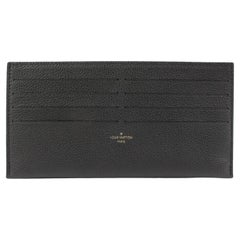 New Louis Vuitton Navy Felicie Leather Zipped Card Holder Insert