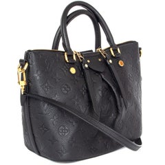 LOUIS VUITTON black Monogram Empreinte MAZARINE PM Shoulder Bag