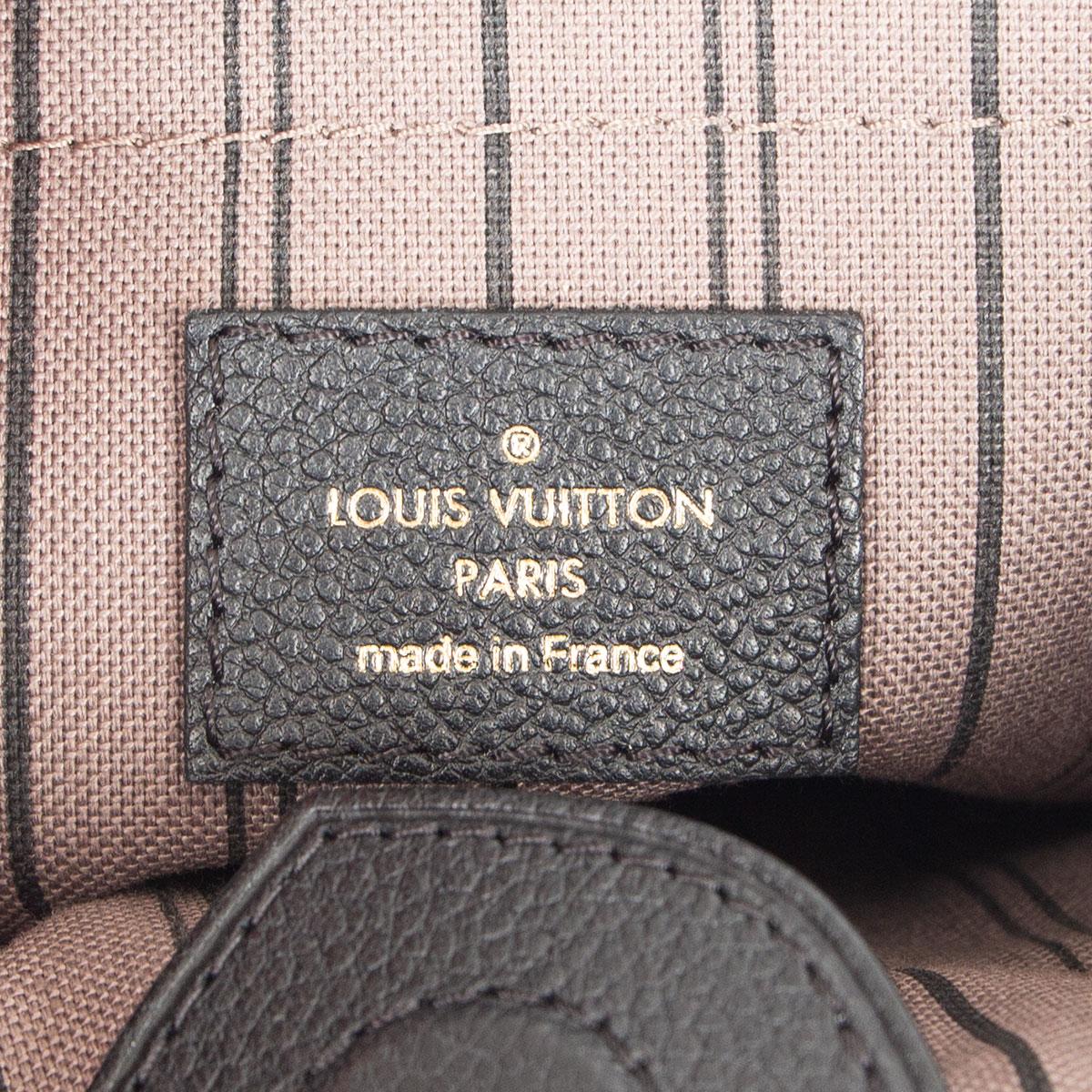 LOUIS VUITTON black Monogram Empreinte MAZARINE PM Shoulder Bag In Excellent Condition In Zürich, CH