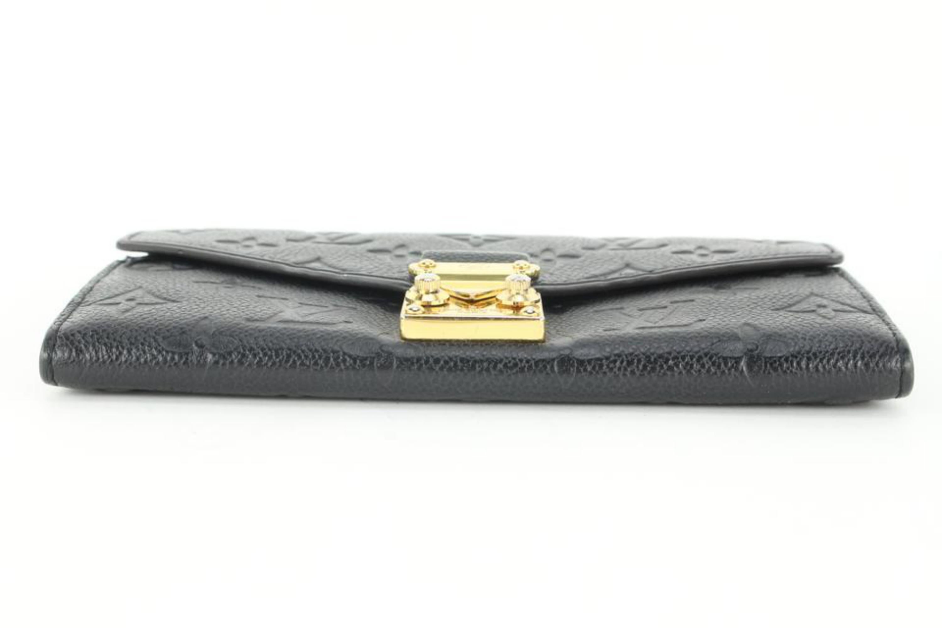 Women's Louis Vuitton Black Monogram Empreinte Metis Wallet 1LVJ1013