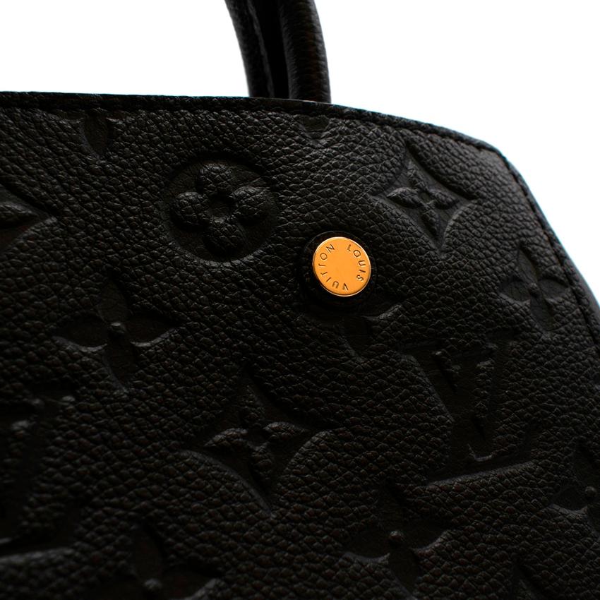 Women's or Men's Louis Vuitton Black Monogram Empreinte Montaigne BB Bag For Sale