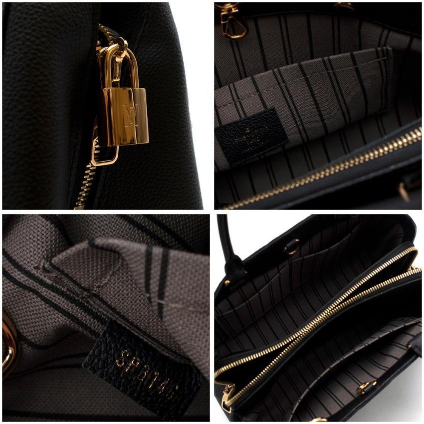 Louis Vuitton Black Monogram Empreinte Montaigne BB Bag For Sale 3