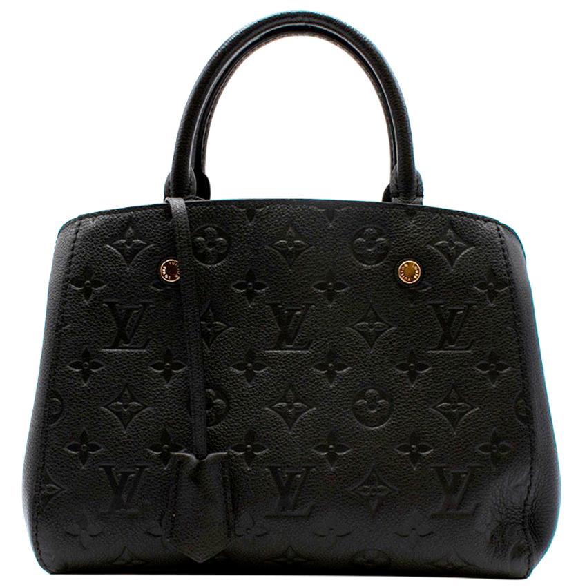 Louis Vuitton Black Monogram Empreinte Montaigne BB Bag For Sale