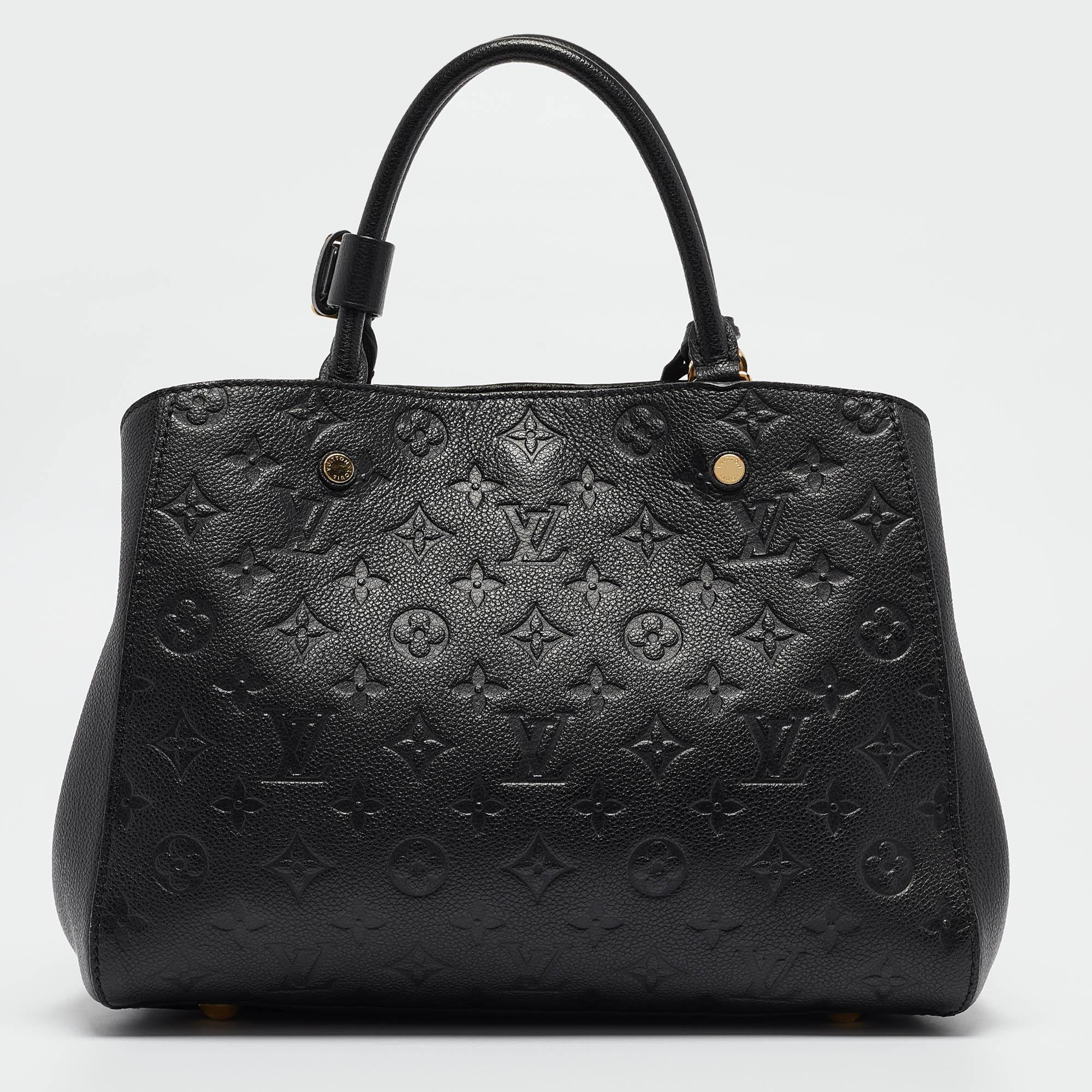 Women's Louis Vuitton Black Monogram Empreinte Montaigne MM Bag