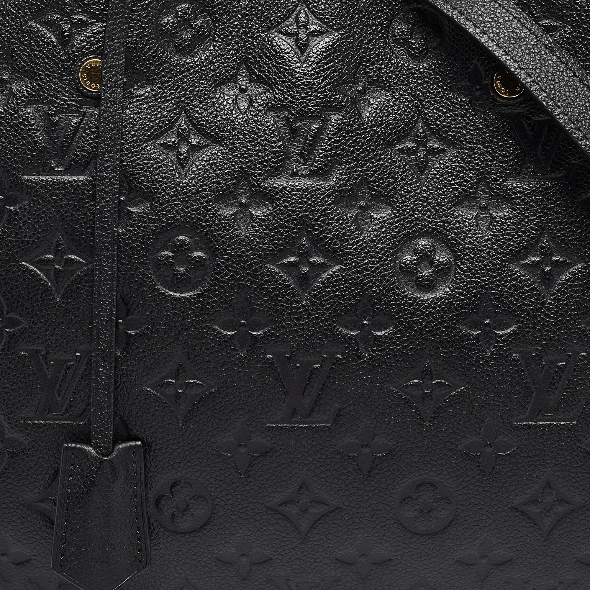 Louis Vuitton Black Monogram Empreinte Montaigne MM Bag 1
