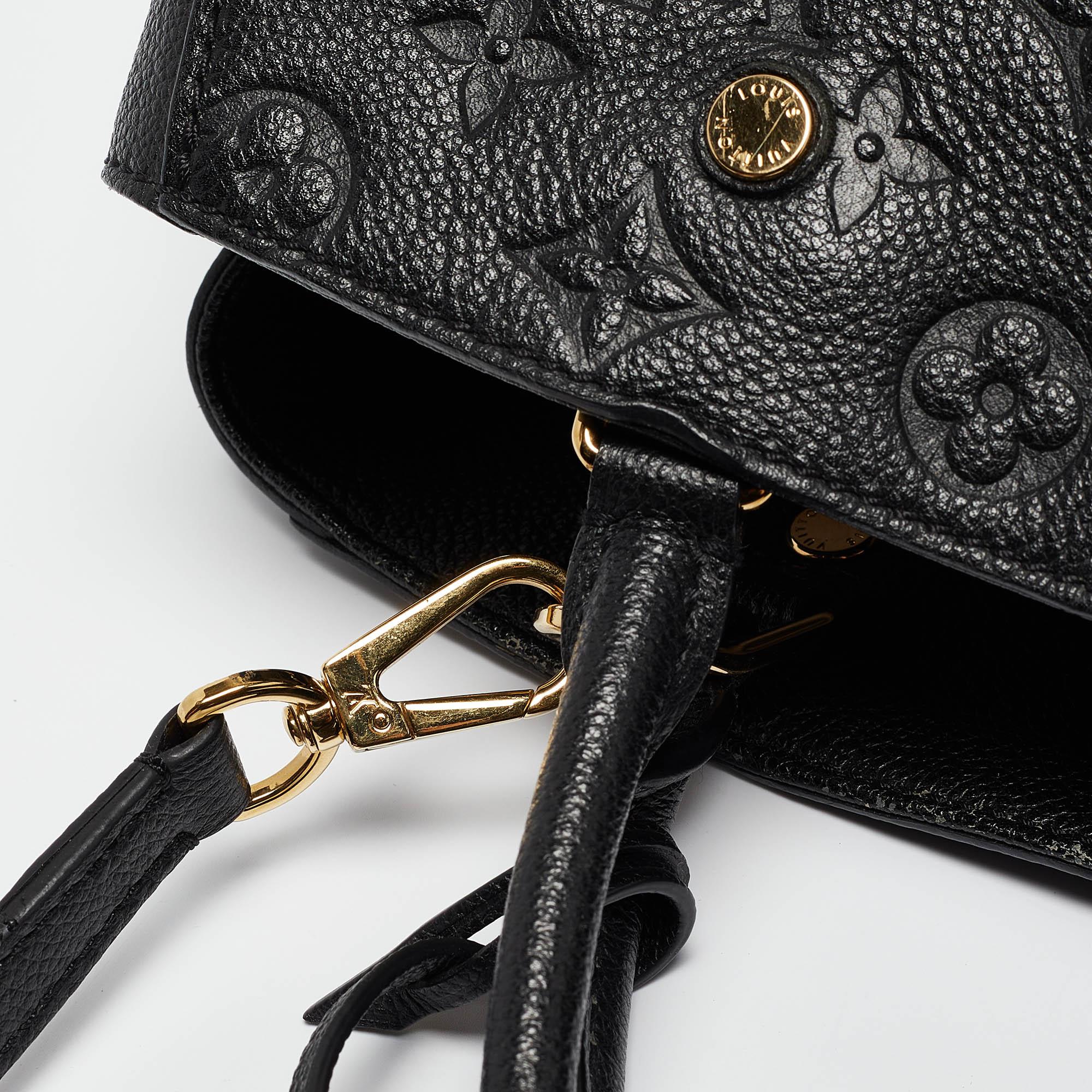 Louis Vuitton Black Monogram Empreinte Montaigne MM Bag 3