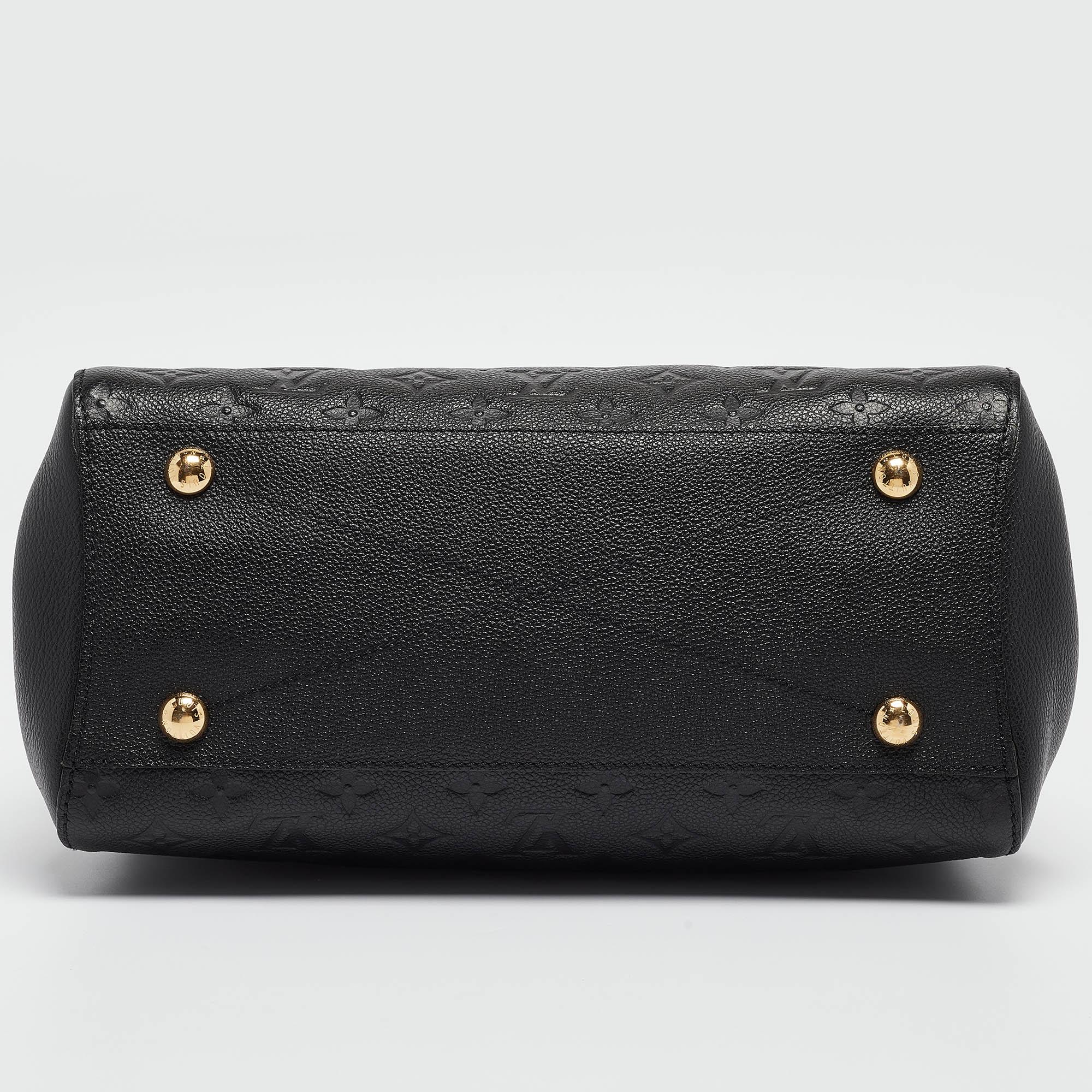 Louis Vuitton Black Monogram Empreinte Montaigne MM Bag 4