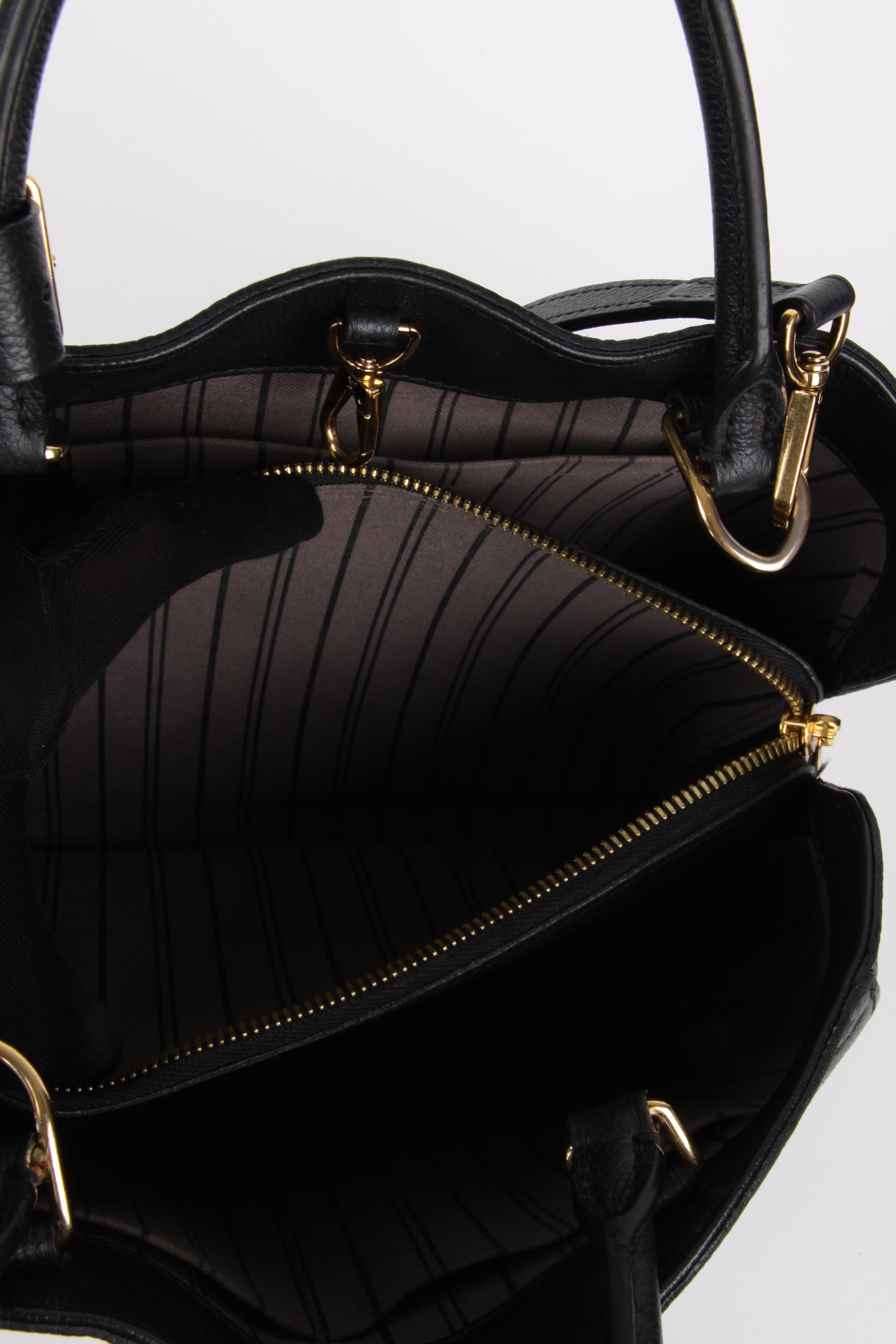 Louis Vuitton Black Monogram Empreinte Montaigne MM Handbag 5